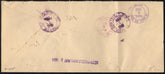 US Minnesota, Chatfield 696, 720, on Registered Cover with Fancy Cancel. Concentric Circles